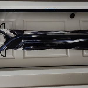 Matty M V-Neck Maxi Dress, Blue/Black Size XS